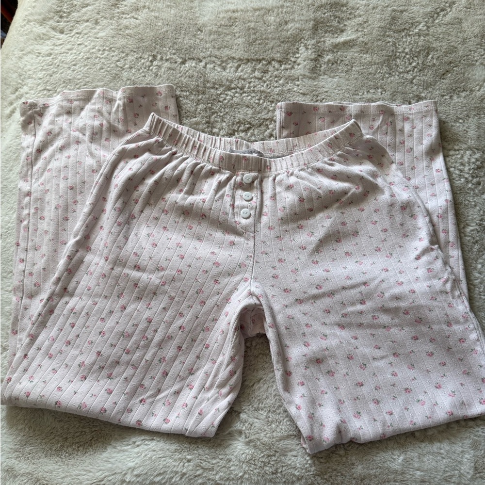 Good Days Project pink floral loungewear pants